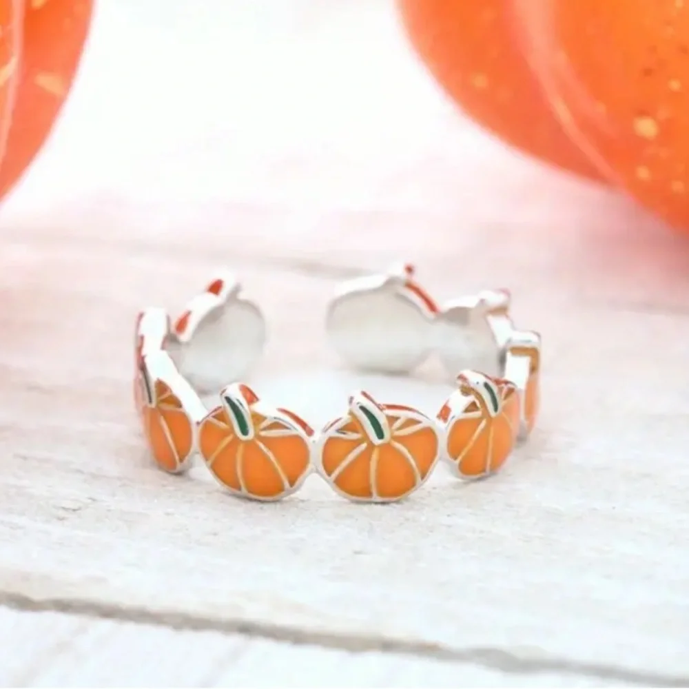 Adjustable Pumpkin Band Ring